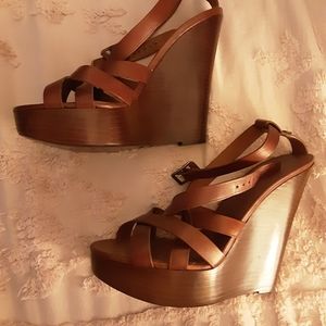 Burberry Delamer Wedge Sandal
